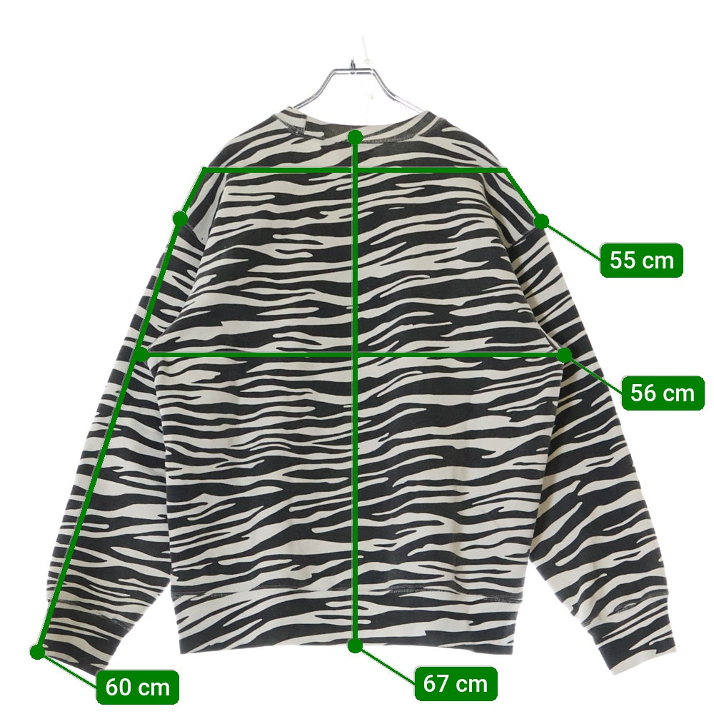 SUPREME(シュプリーム) 22AW Box Logo Crewneck Zebra ゼブラ柄 ボックスロゴ クルーネック スウェットトレーナー ブラック/ホワイト