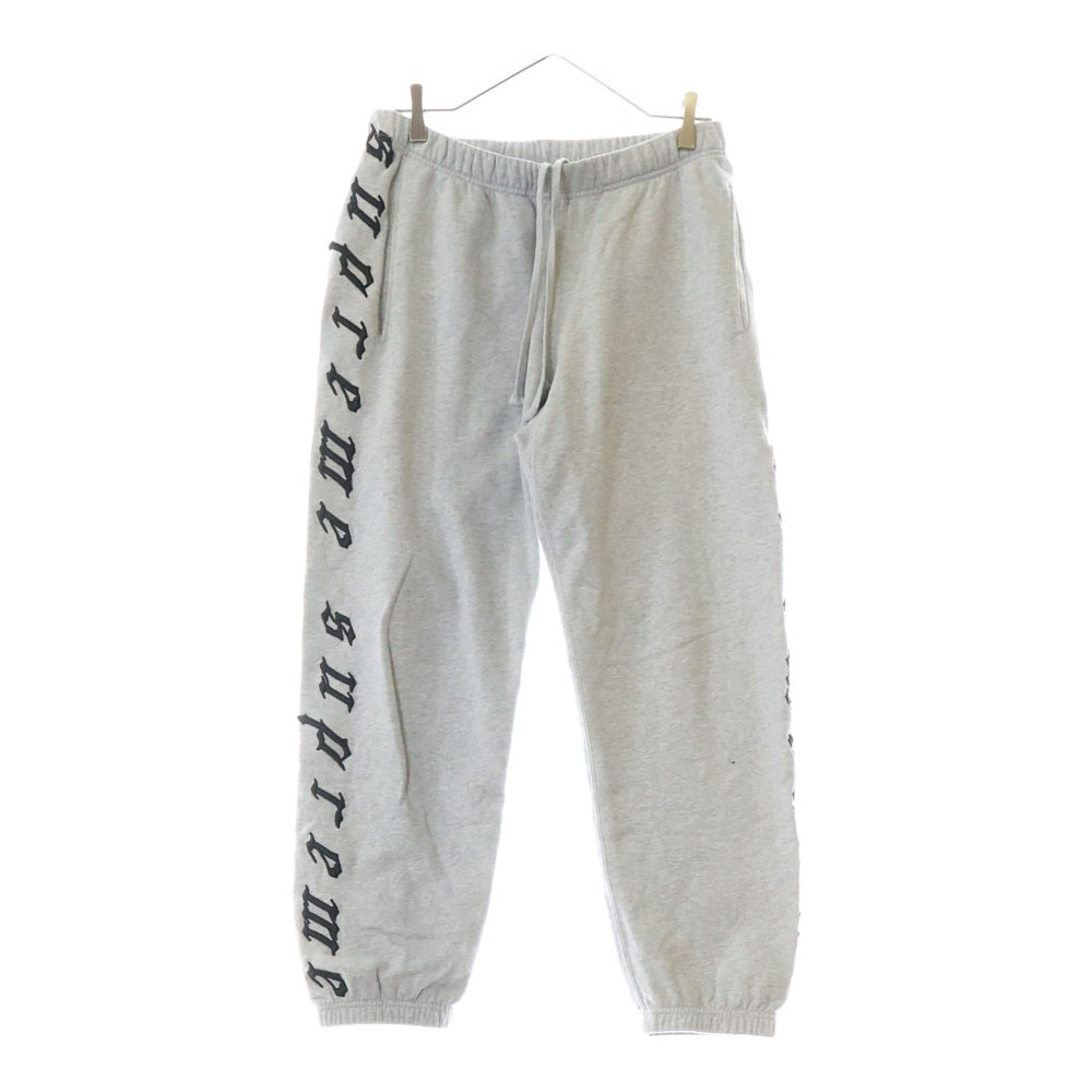 SUPREME(シュプリーム) 21AW Raised Embroidery Sweatpant レイズド サイドロゴ刺繍 スウェットパンツ グレー