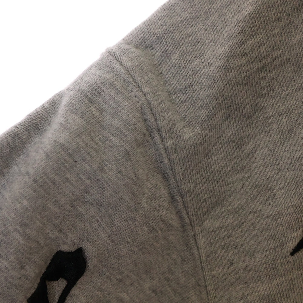 SUPREME(シュプリーム) 21AW Raised Embroidery Hooded Sweatshirt レイズド ロゴ刺繍 スウェット プルオーバーパーカー グレー