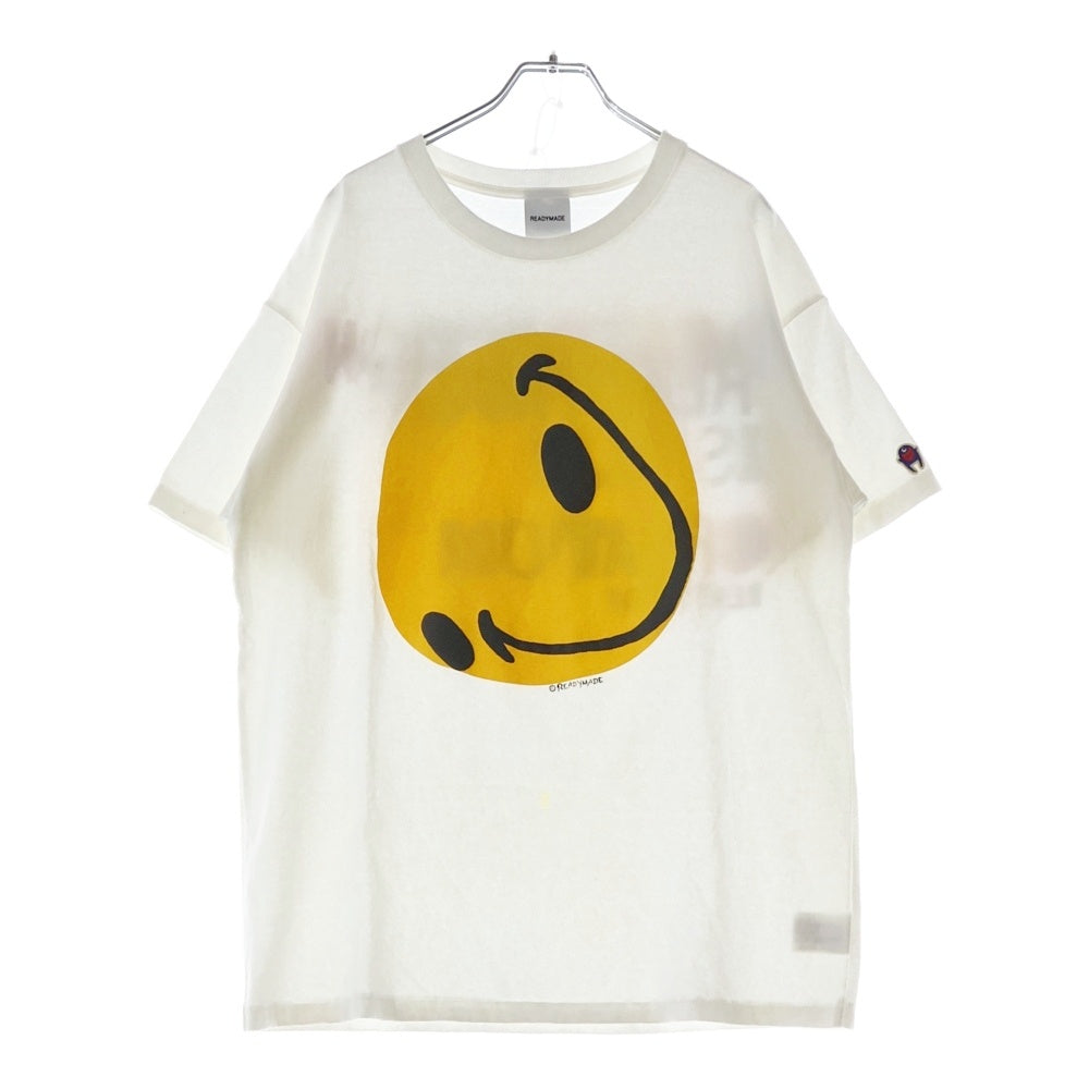 READY MADE(レディメイド) 21SS Collapsed Face Tee コラプスフェイスTシャツ 半袖カットソー プリント ホワイト RE-CO-WH-00-00-143