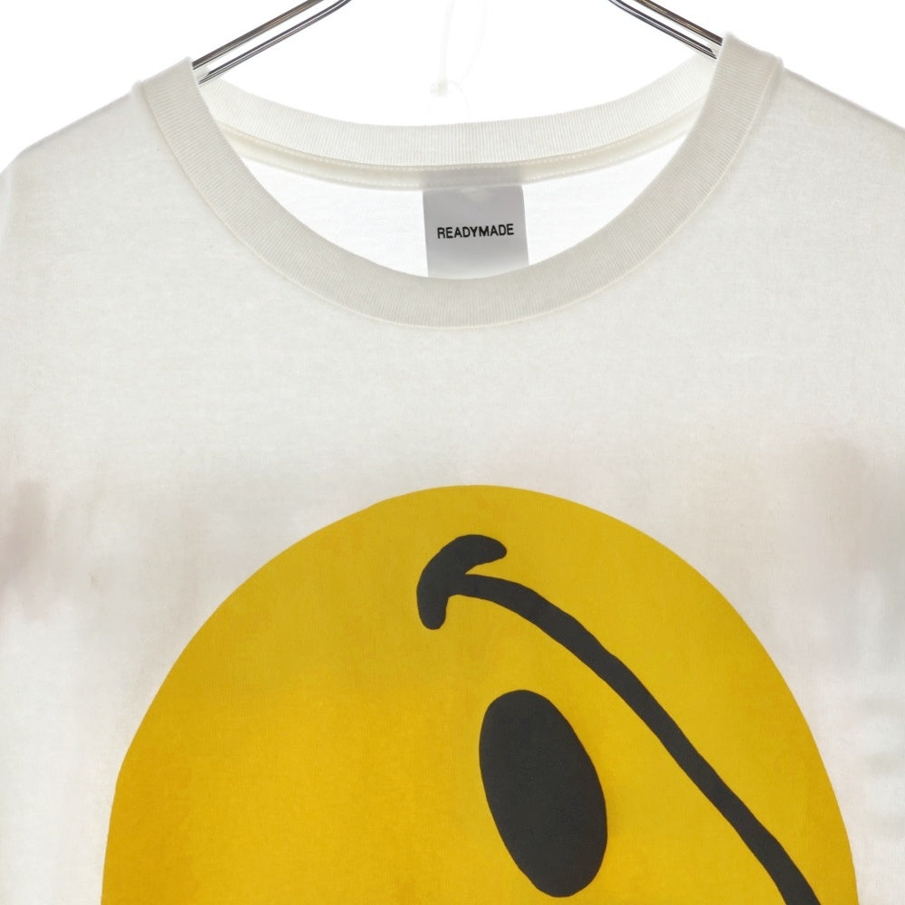READY MADE(レディメイド) 21SS Collapsed Face Tee コラプスフェイスTシャツ 半袖カットソー プリント ホワイト RE-CO-WH-00-00-143
