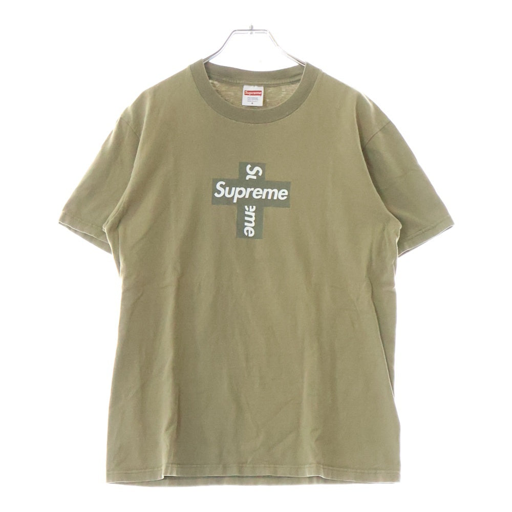 SUPREME(シュプリーム) 20AW Cross Box Logo Tee クロスボックスロゴ クルーネック 半袖Tシャツ カットソー カーキ