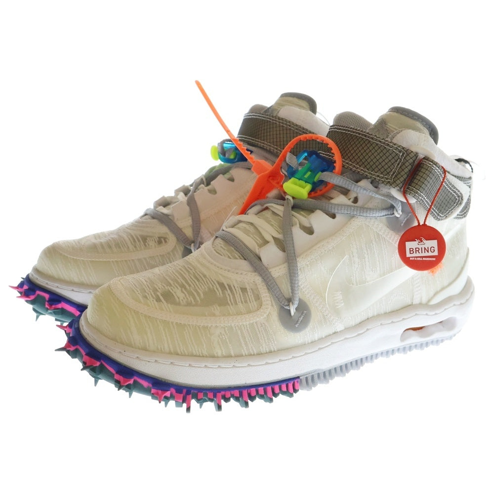 NIKE(ナイキ) ×OFF-WHITE AIR FORCE 1 MID WHITE オフホワイト エアフォース ミッドカットスニーカー ホワイト US8.5/26.5cm DO6290-100