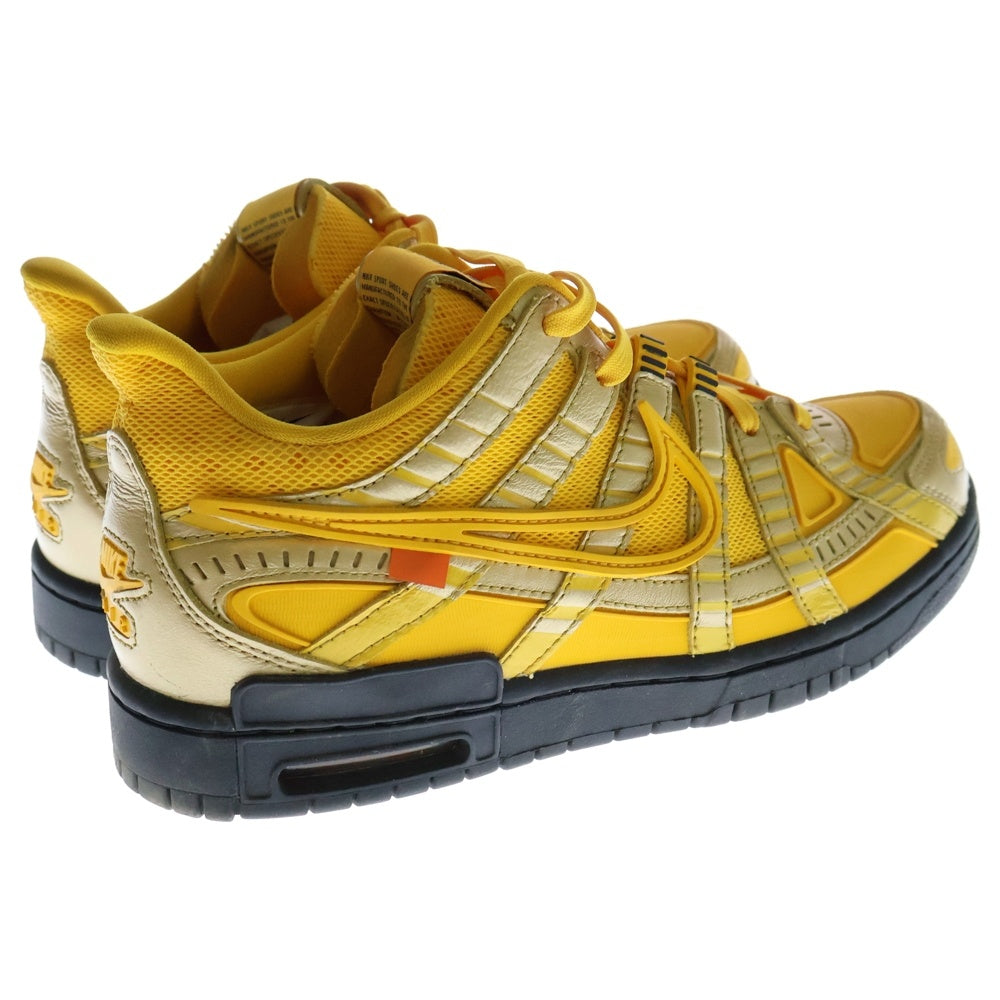 NIKE(ナイキ) ×OFF-WHITE AIR RUBBER DUNK LOW UNIVERSITY GOLD オフホワイト ラバーダンク ローカットスニーカー イエロー US8.5/26.5cm CU6015-700