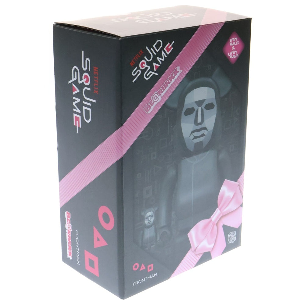 MEDICOM TOY(メディコムトイ) BE@RBRICK SQUID GAME FRONTMAN 100% & 400% ベアブリック イカゲーム フロントマン 2体セット フィギュア 人形 ブラック