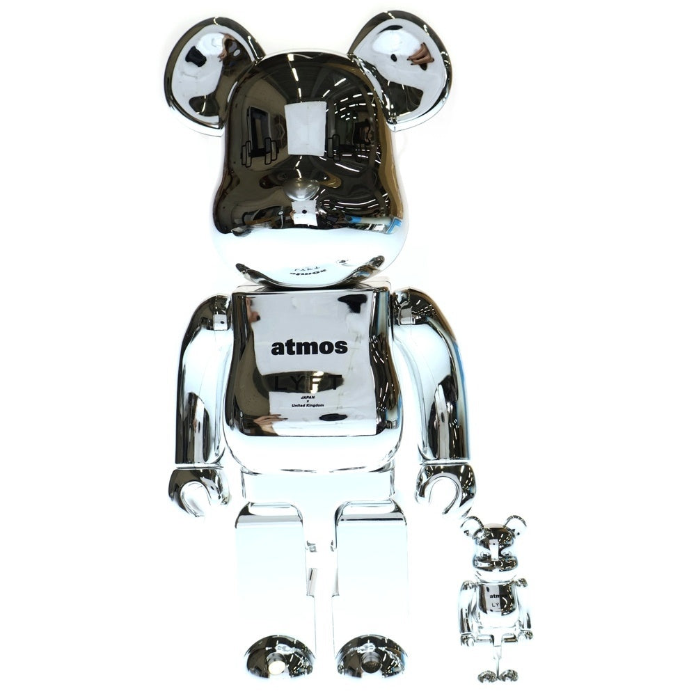 MEDICOM TOY(メディコムトイ) ×atmos ×LYFT BE@RBRICK 100% & 400% アトモス リフト ベアブリック 2体セット 人形 フィギュア シルバー