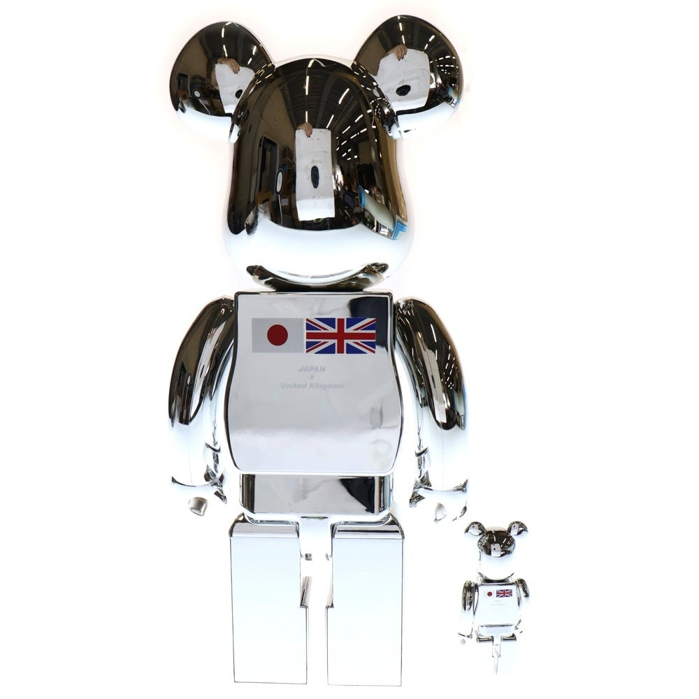 MEDICOM TOY(メディコムトイ) ×atmos ×LYFT BE@RBRICK 100% & 400% アトモス リフト ベアブリック 2体セット 人形 フィギュア シルバー