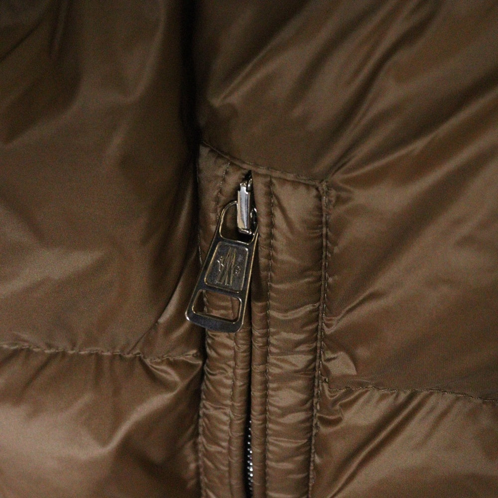 MONCLER(モンクレール) 20AW LAUTERAARHORN GIUBBOTTO ラムレザー 切り替え ダウンジャケット ブラウン F20911A51H00