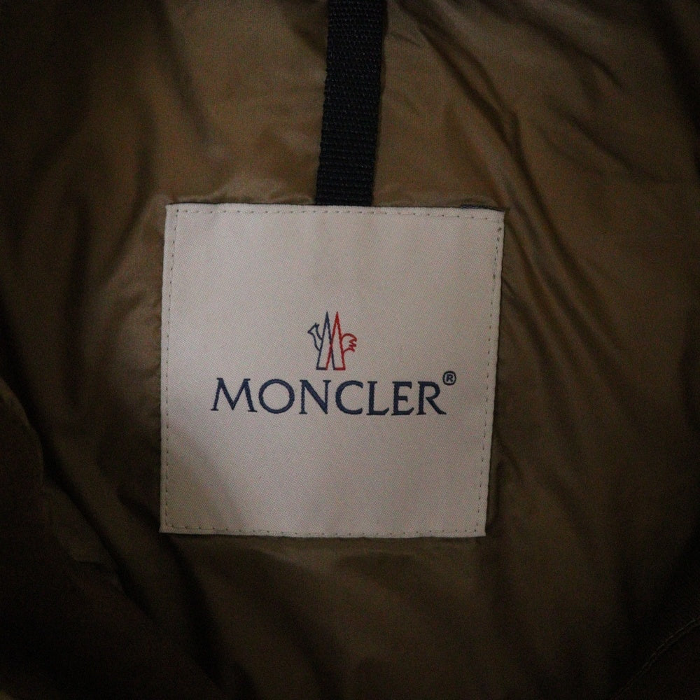 MONCLER(モンクレール) 20AW LAUTERAARHORN GIUBBOTTO ラムレザー 切り替え ダウンジャケット ブラウン F20911A51H00