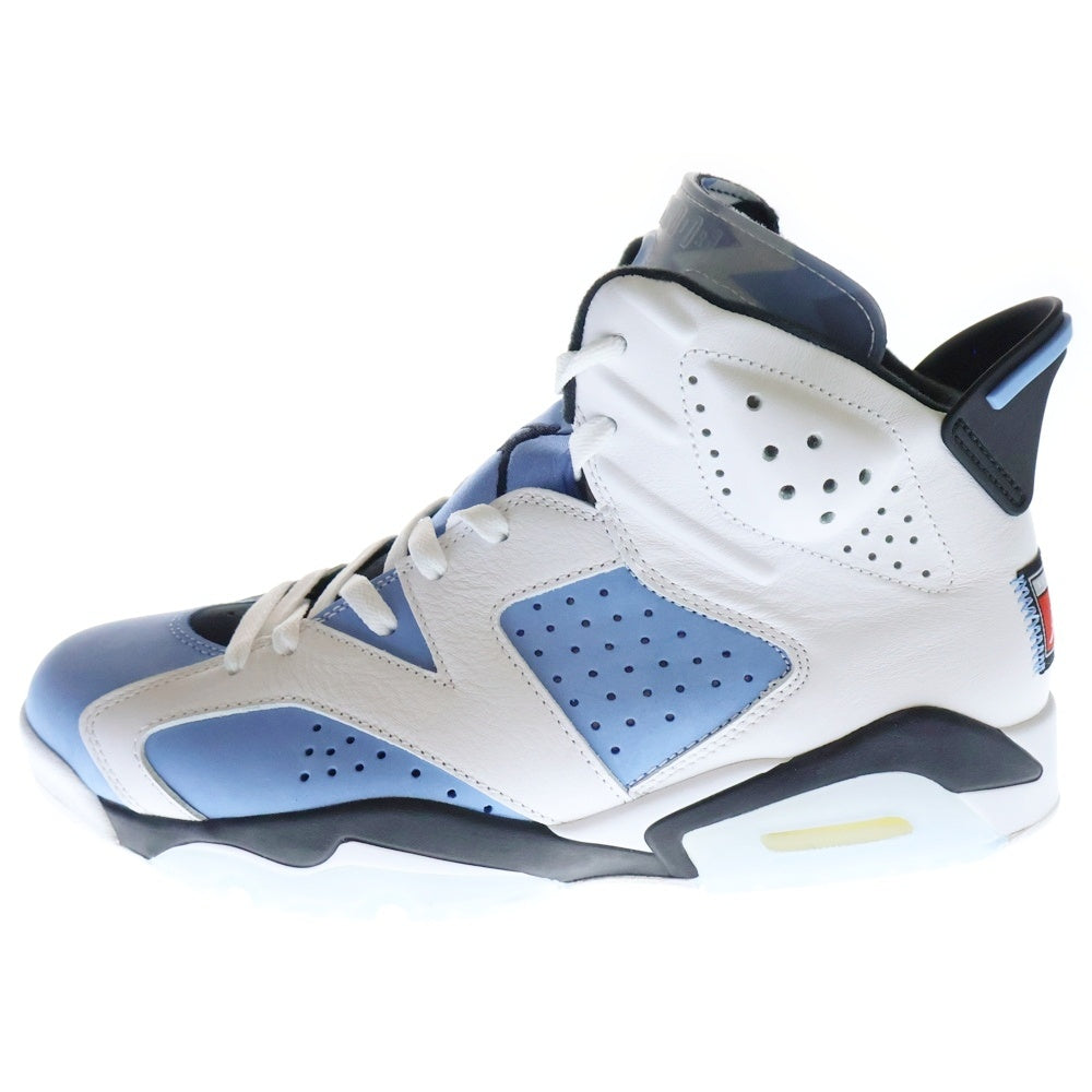 NIKE(ナイキ) AIR JORDAN 6 RETRO UNC エアジョーダン6 レトロ ハイカットスニーカー ホワイト/ブルー US9.5/27.5cm CT8529-410