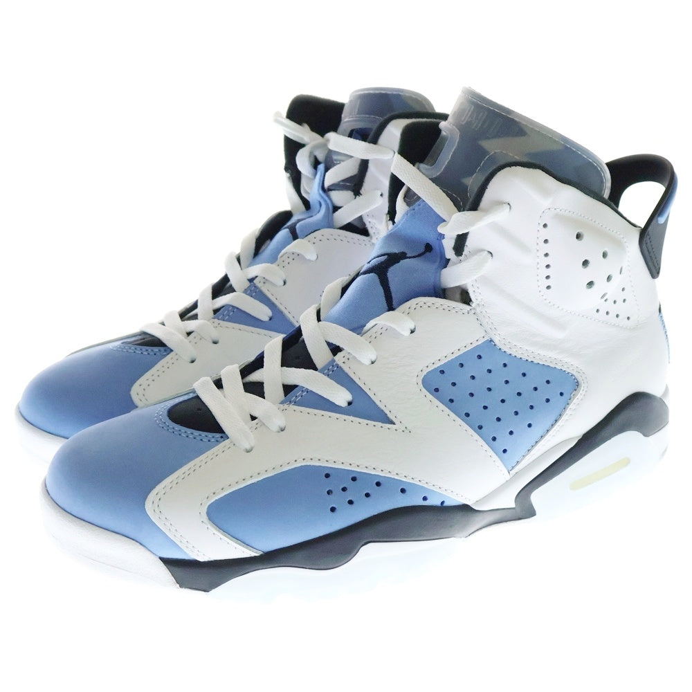 NIKE(ナイキ) AIR JORDAN 6 RETRO UNC エアジョーダン6 レトロ ハイカットスニーカー ホワイト/ブルー US9.5/27.5cm CT8529-410