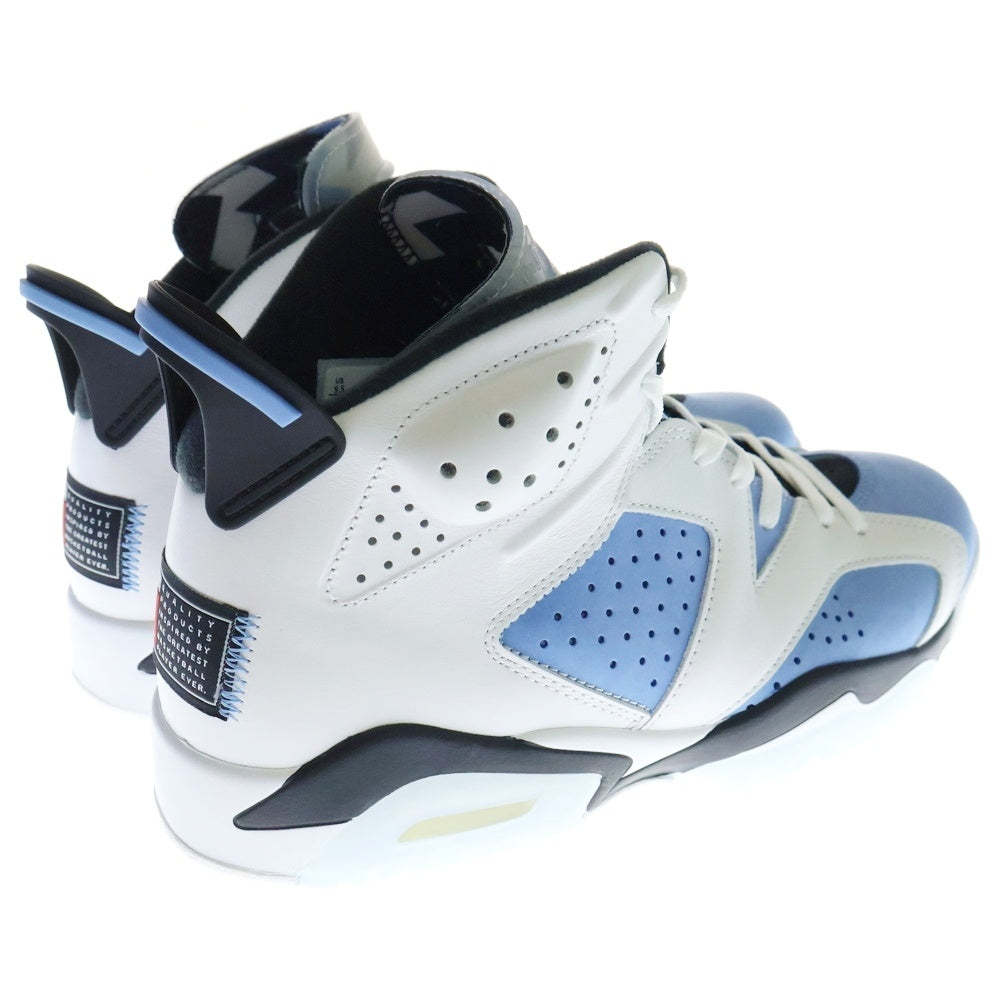 NIKE(ナイキ) AIR JORDAN 6 RETRO UNC エアジョーダン6 レトロ ハイカットスニーカー ホワイト/ブルー US9.5/27.5cm CT8529-410