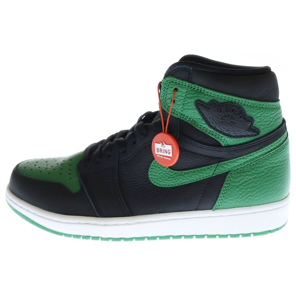 NIKE(ナイキ) AIR JORDAN 1 RETRO HIGH OG PINE GREEN エアジョーダン1 レトロ パイングリーン ハイカットスニーカー ブラック/グリーン US9.5/27.5cm 555088-030