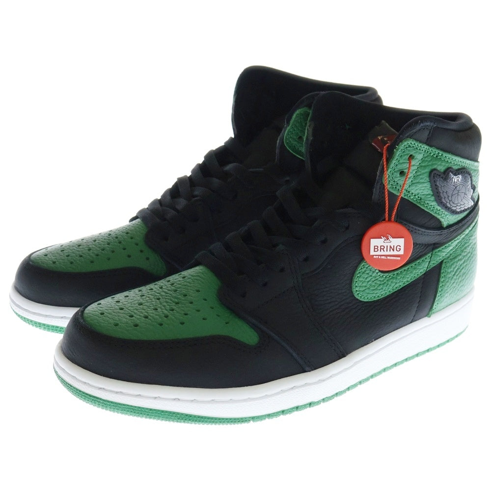 NIKE(ナイキ) AIR JORDAN 1 RETRO HIGH OG PINE GREEN エアジョーダン1 レトロ パイングリーン ハイカットスニーカー ブラック/グリーン US9.5/27.5cm 555088-030