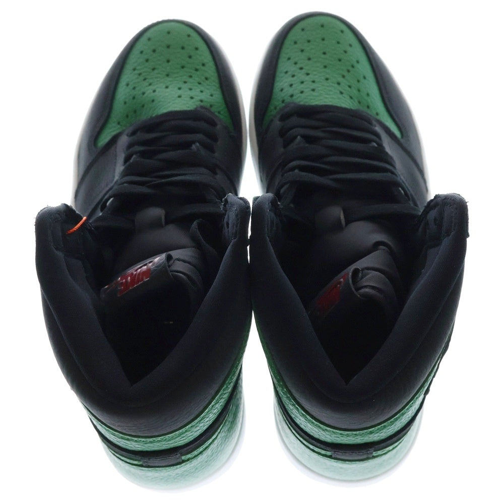 NIKE(ナイキ) AIR JORDAN 1 RETRO HIGH OG PINE GREEN エアジョーダン1 レトロ パイングリーン ハイカットスニーカー ブラック/グリーン US9.5/27.5cm 555088-030