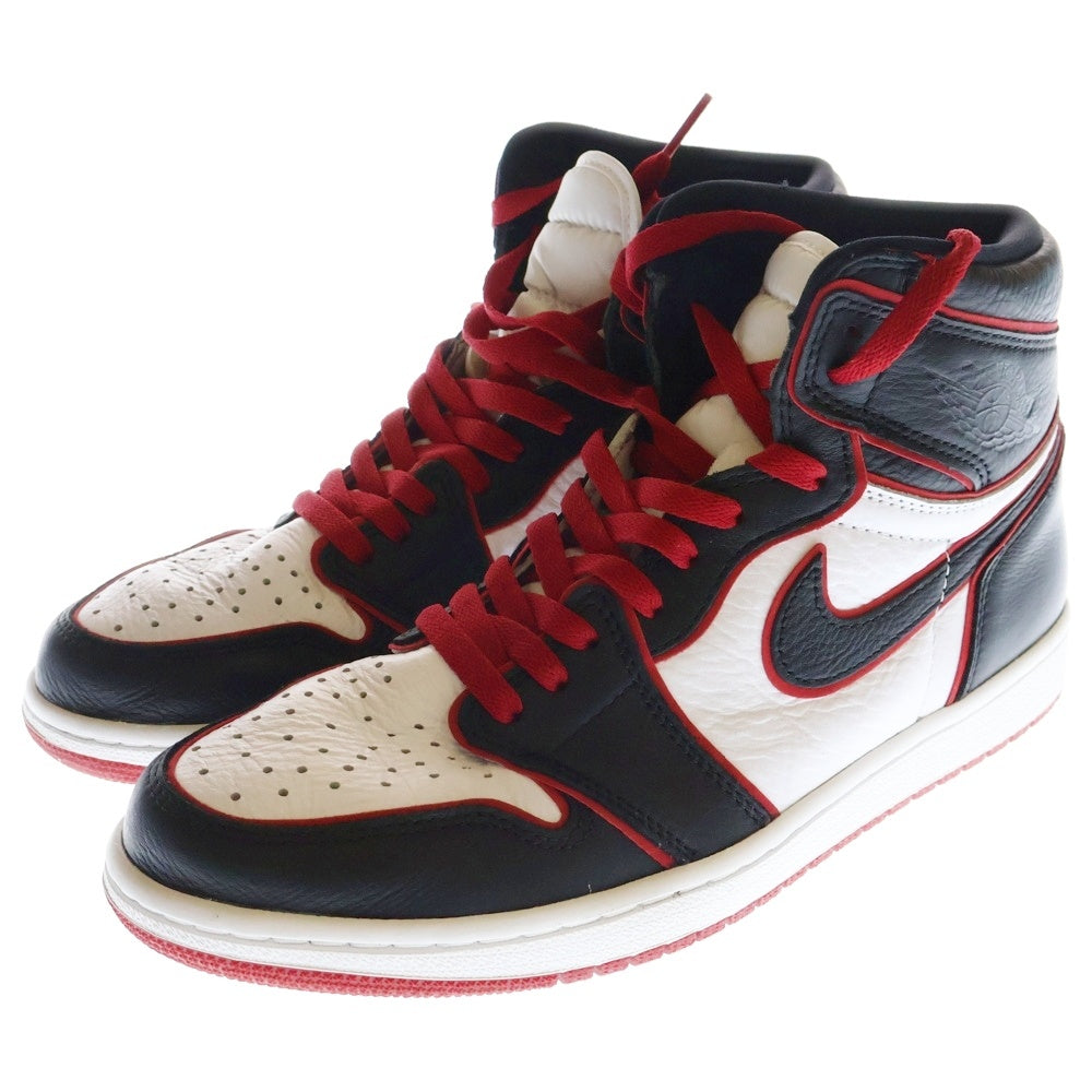 NIKE(ナイキ) AIR JORDAN1 HIGH OG BLOOD LINE エアジョーダン1 ハイカットスニーカー ブラッドライン ブラック/レッド US9.5/27.5cm 555088-062