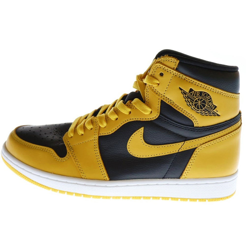 NIKE(ナイキ) AIR JORDAN1 RETRO HIGH OG POLLEN エアジョーダン 1 レトロ パラン ハイカットスニーカー ブラック/イエロー US9.5/27.5cm 555088-701
