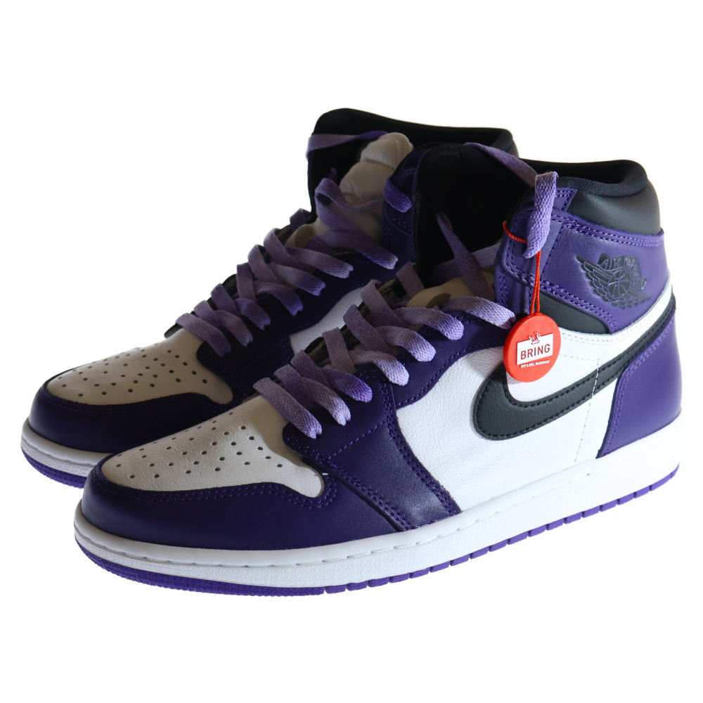 NIKE(ナイキ) AIR JORDAN 1 RETRO HIGH OG COURT PURPLE エアジョーダン1 コートパープル ハイカットスニーカー ホワイト/パープル US9.5/27.5cm 555088-500