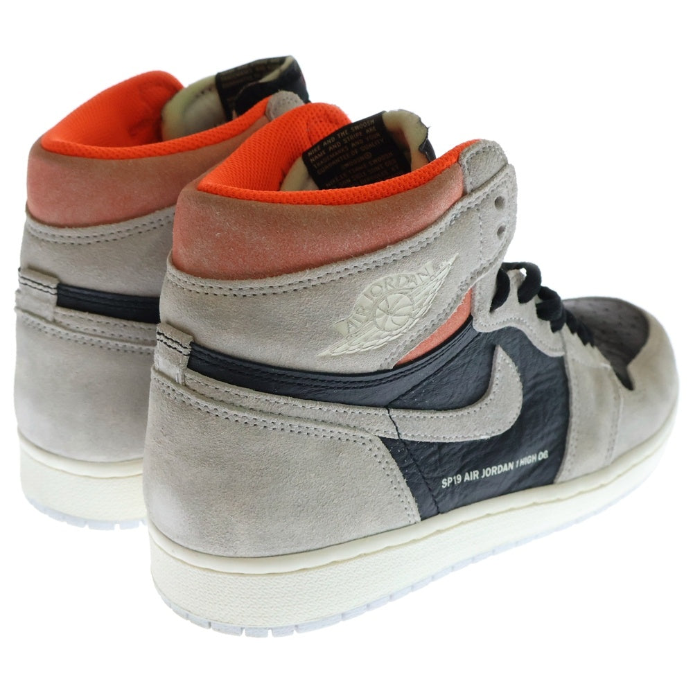 NIKE(ナイキ) AIR JORDAN 1 RETRO HIGH OG HYPER CRIMSON エアジョーダン1 ハイパークリムゾン ハイカットスニーカー グレー US9.5/27.5cm 555088-018