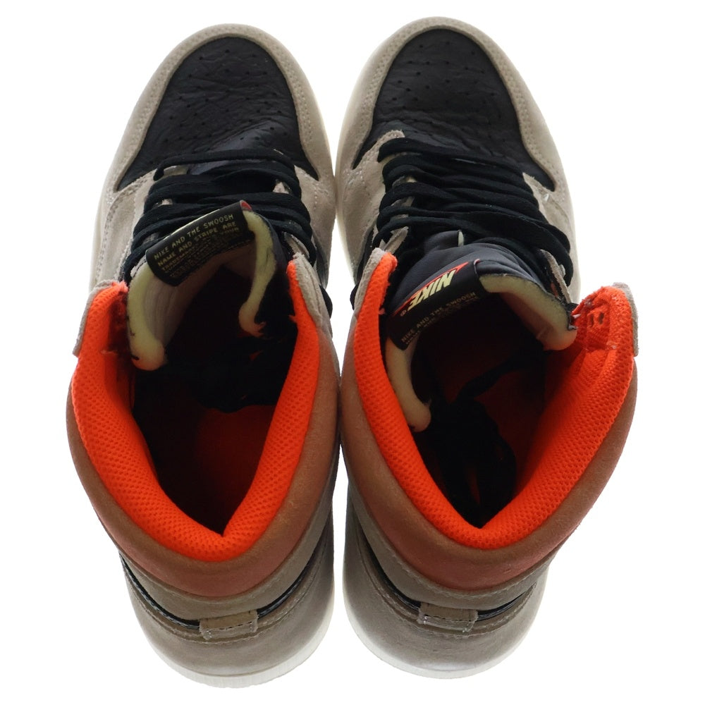 NIKE(ナイキ) AIR JORDAN 1 RETRO HIGH OG HYPER CRIMSON エアジョーダン1 ハイパークリムゾン ハイカットスニーカー グレー US9.5/27.5cm 555088-018