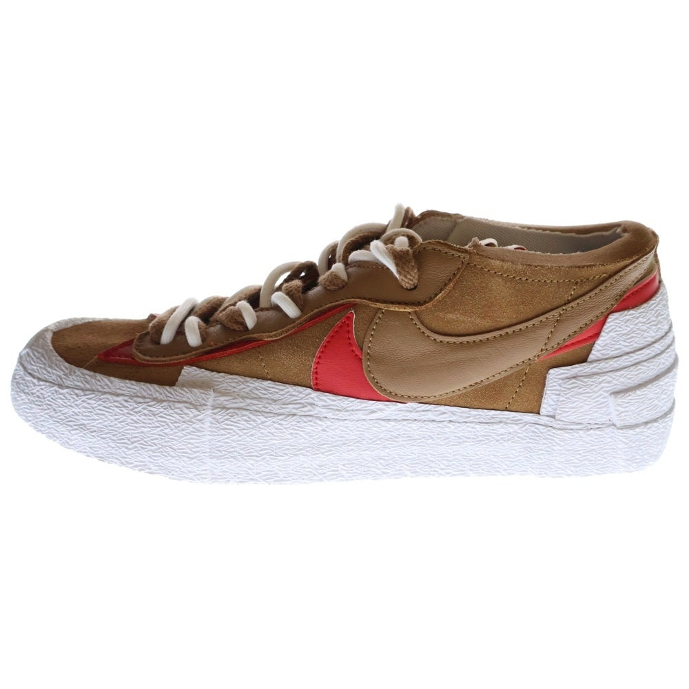NIKE(ナイキ) ×SACAI BLAZER LOW BRITISH TAN サカイ ブレーザー ブリティッシュ タン ローカットスニーカー ホワイト/ブラウン US9.5/27.5cm DD1877-200
