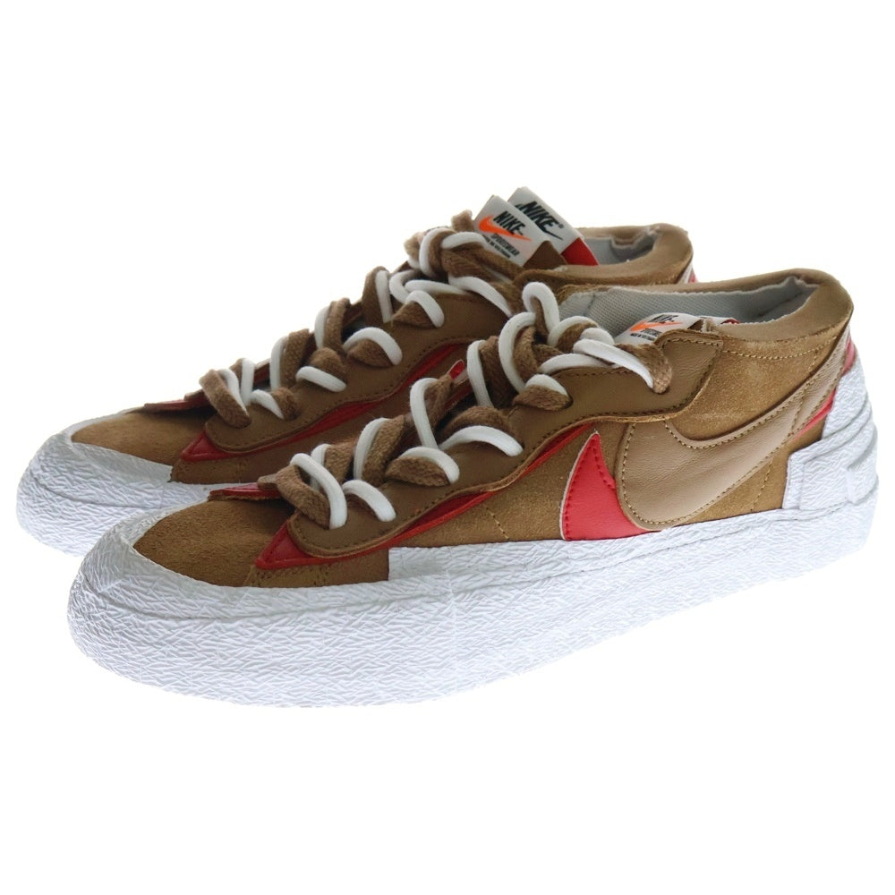 NIKE(ナイキ) ×SACAI BLAZER LOW BRITISH TAN サカイ ブレーザー ブリティッシュ タン ローカットスニーカー ホワイト/ブラウン US9.5/27.5cm DD1877-200