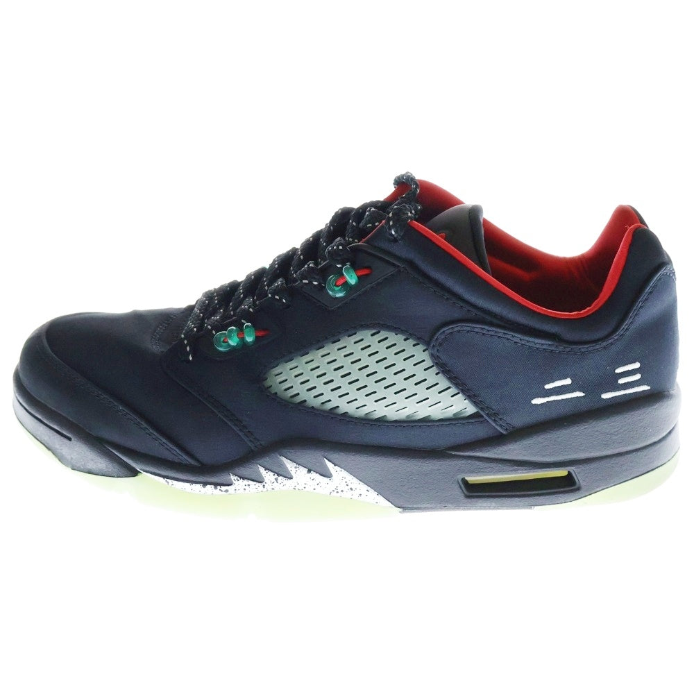 NIKE(ナイキ) ×CLOT AIR JORDAN 5 RETRO LOW SP クロット エアジョーダン 5 ジェイド ローカットスニーカー ブラック US9.5/27.5cm DM4640-036