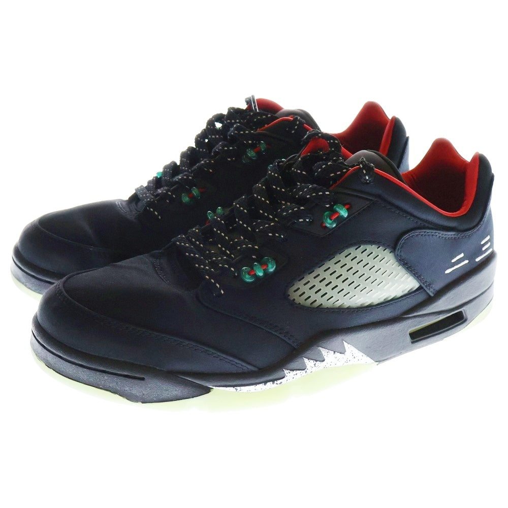NIKE(ナイキ) ×CLOT AIR JORDAN 5 RETRO LOW SP クロット エアジョーダン 5 ジェイド ローカットスニーカー ブラック US9.5/27.5cm DM4640-036