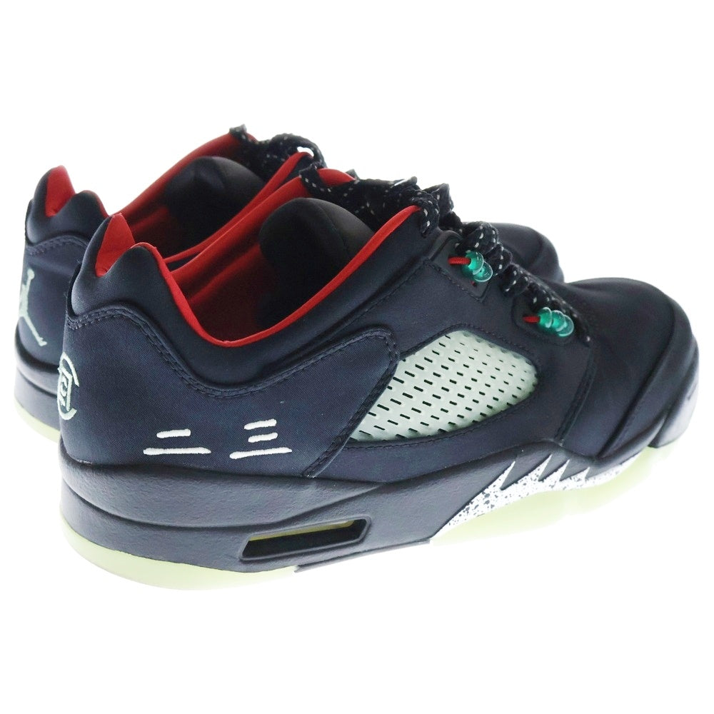 NIKE(ナイキ) ×CLOT AIR JORDAN 5 RETRO LOW SP クロット エアジョーダン 5 ジェイド ローカットスニーカー ブラック US9.5/27.5cm DM4640-036