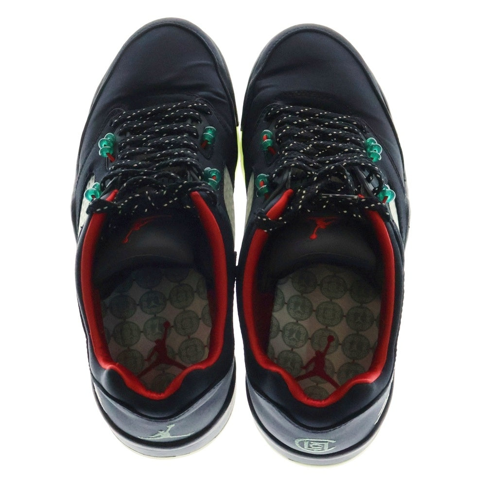 NIKE(ナイキ) ×CLOT AIR JORDAN 5 RETRO LOW SP クロット エアジョーダン 5 ジェイド ローカットスニーカー ブラック US9.5/27.5cm DM4640-036