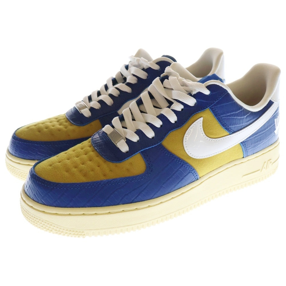 NIKE(ナイキ) ×UNDEFEATED AIR FORCE 1 LOW SP アンディフィーテッド エアフォース ローカットスニーカー ブルー/イエロー US9.5/27.5cm DM8462-400