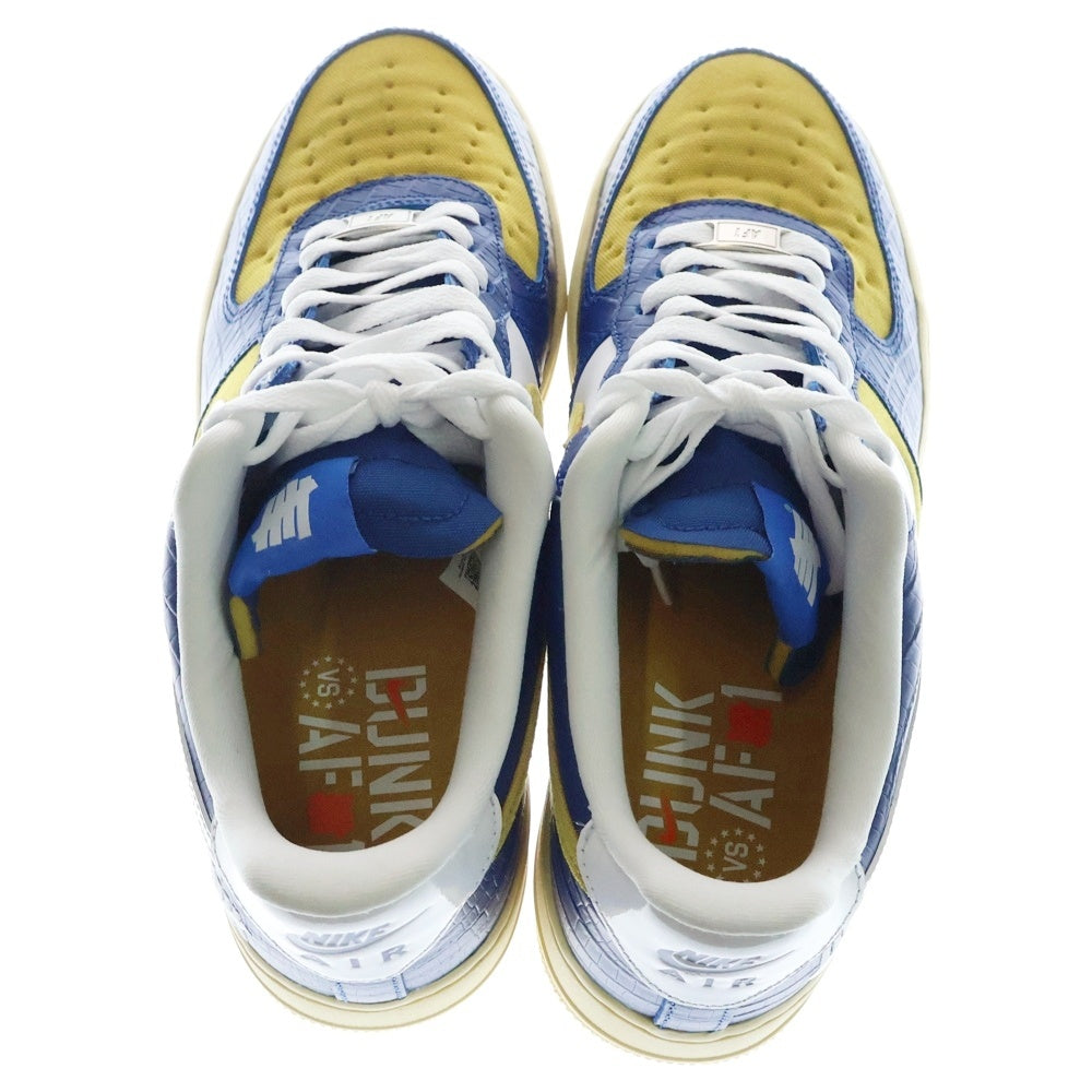 NIKE(ナイキ) ×UNDEFEATED AIR FORCE 1 LOW SP アンディフィーテッド エアフォース ローカットスニーカー ブルー/イエロー US9.5/27.5cm DM8462-400