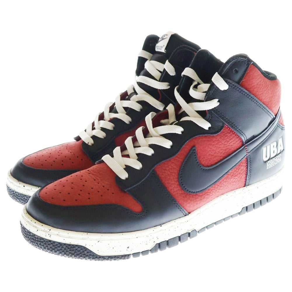 NIKE(ナイキ) ×UNDERCOVER DUNK HIGH UBA アンダーカバー ダンク ハイカットスニーカー ブラック/レッド US9.5/27.5m DD9401-600