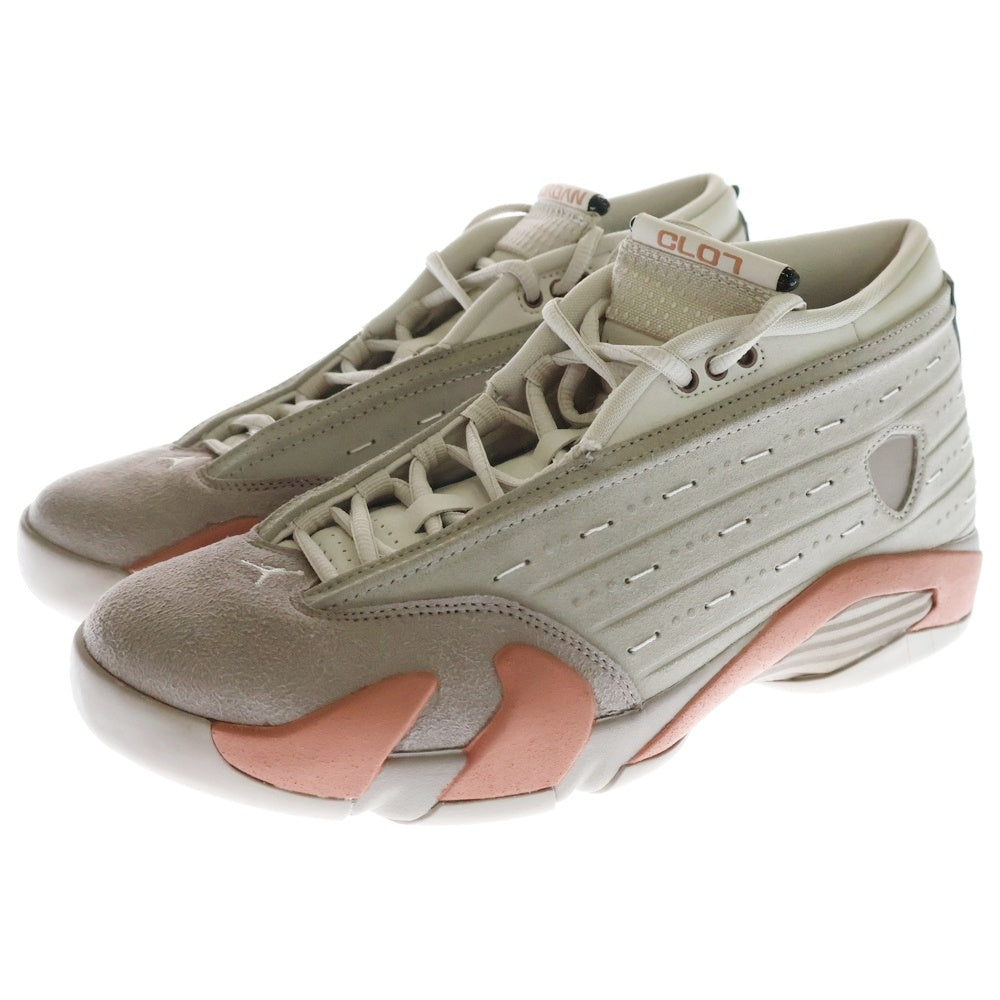 NIKE(ナイキ) ×CLOT AIR JORDAN 14 LOW SP クロット エアジョーダン14 ローカットスニーカー ベージュ US9.5/27.5cm DC9857-200