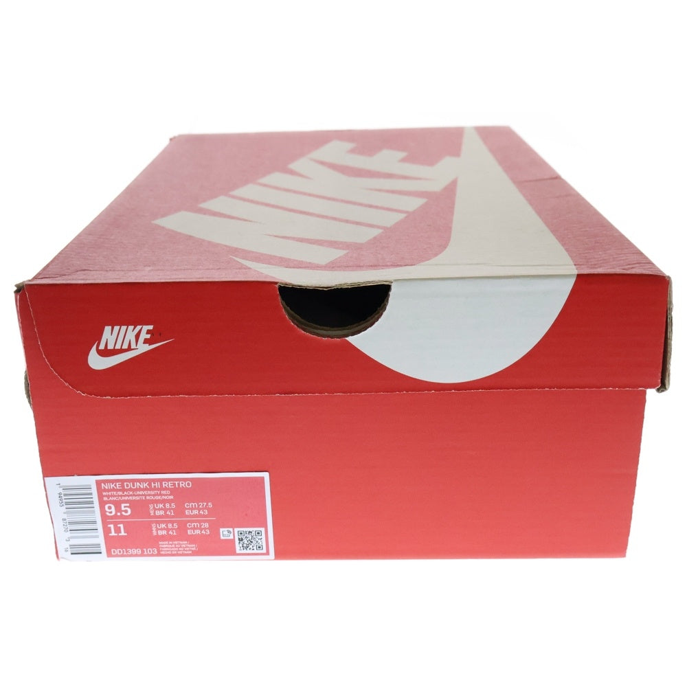 NIKE(ナイキ) DUNK HIGH BLACK AND WHITE ダンク ハイカットスニーカー ブラック/ホワイト US9.5/27.5cm DD1399-103