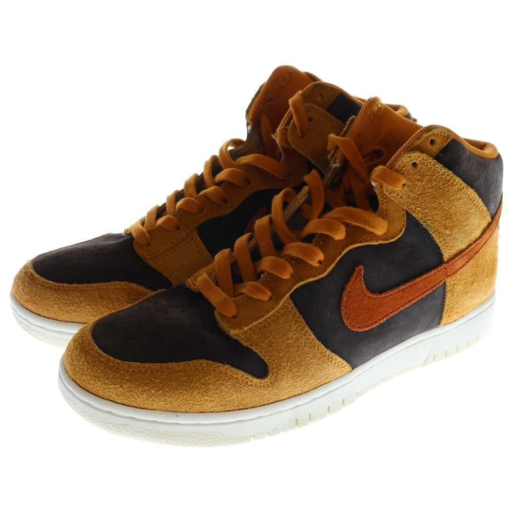 NIKE(ナイキ) DUNK HI RETRO PREMIUM DARK CURRY ダンク プレミアム ダーク カリー ハイカットスニーカー ブラウン US9.5/27.5cm DD1401-200