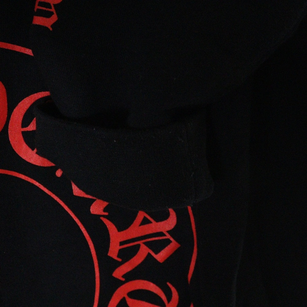 CHROME HEARTS(クロムハーツ) WWW CHROMEHEARTS COM HOODIE オンライン限定 ホースシュー プリント プルオーバーパーカー ブラック/レッド