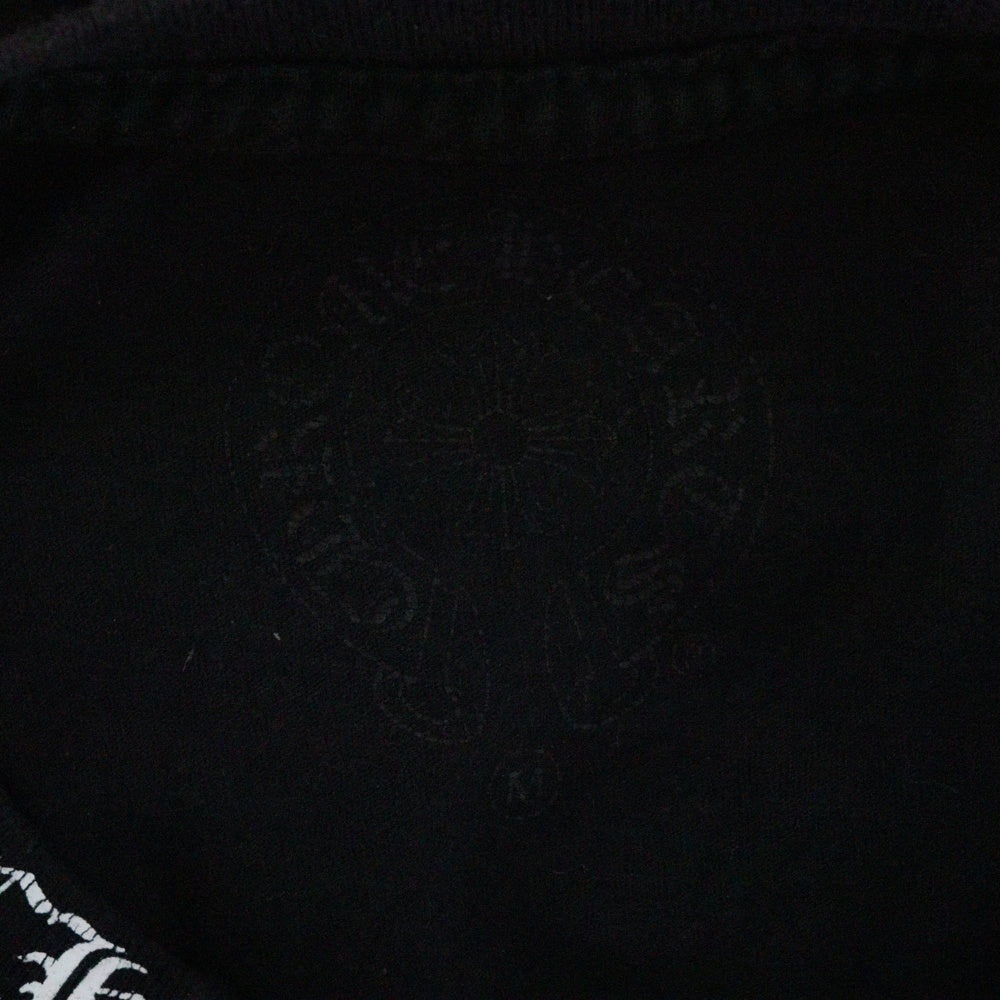 CHROME HEARTS(クロムハーツ) CH T-SHRT 1 ネックロゴプリント クルーネック半袖Tシャツ ブラック