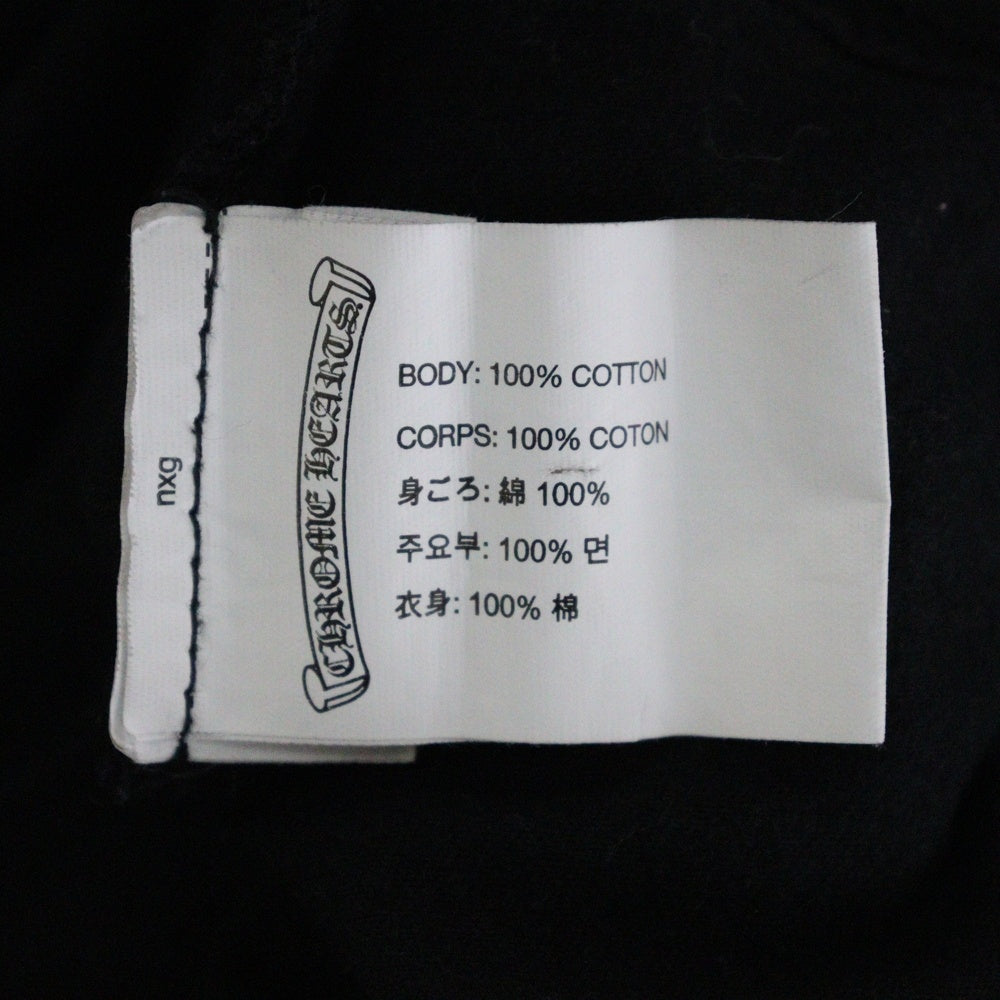 CHROME HEARTS(クロムハーツ) CH T-SHRT 1 ネックロゴプリント クルーネック半袖Tシャツ ブラック