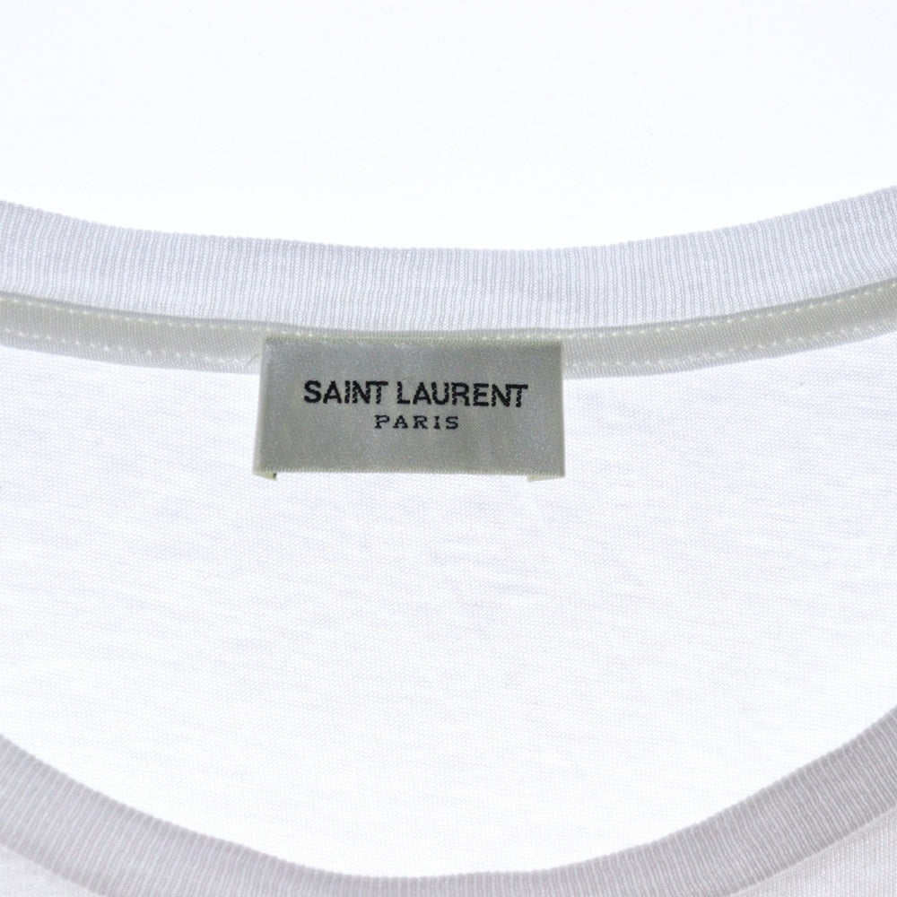 SAINT LAURENT PARIS(サンローランパリ) パームツリー プリント クルーネック 半袖Tシャツ カットソー ホワイト 603285 YBPA2