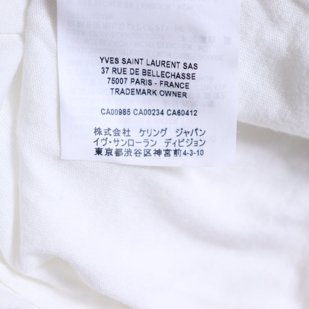 SAINT LAURENT PARIS(サンローランパリ) パームツリー プリント クルーネック 半袖Tシャツ カットソー ホワイト 603285 YBPA2