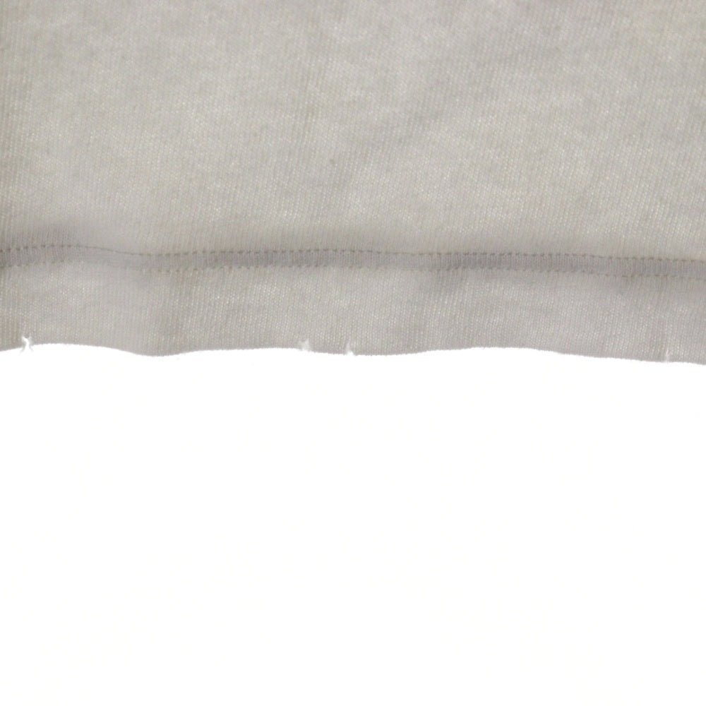 SAINT LAURENT PARIS(サンローランパリ) 19SS Jardin Majorelle ジョルダンマジョレル ダメージ加工 プリント クルーネック 半袖Tシャツ カットソー ホワイト 603303 YBPB2