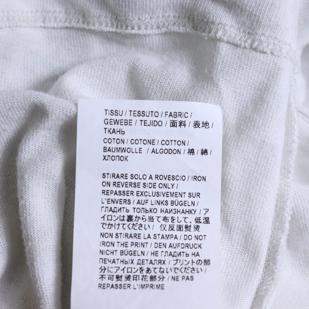 SAINT LAURENT PARIS(サンローランパリ) 19SS Jardin Majorelle ジョルダンマジョレル ダメージ加工 プリント クルーネック 半袖Tシャツ カットソー ホワイト 603303 YBPB2