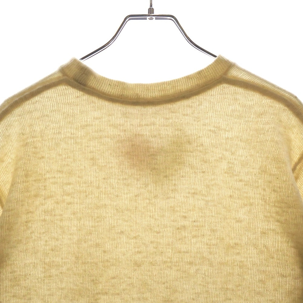 KAPITAL(キャピタル) フェザー刺繍 パイル地 コットンリネン半袖Tシャツ カットソー アイボリー