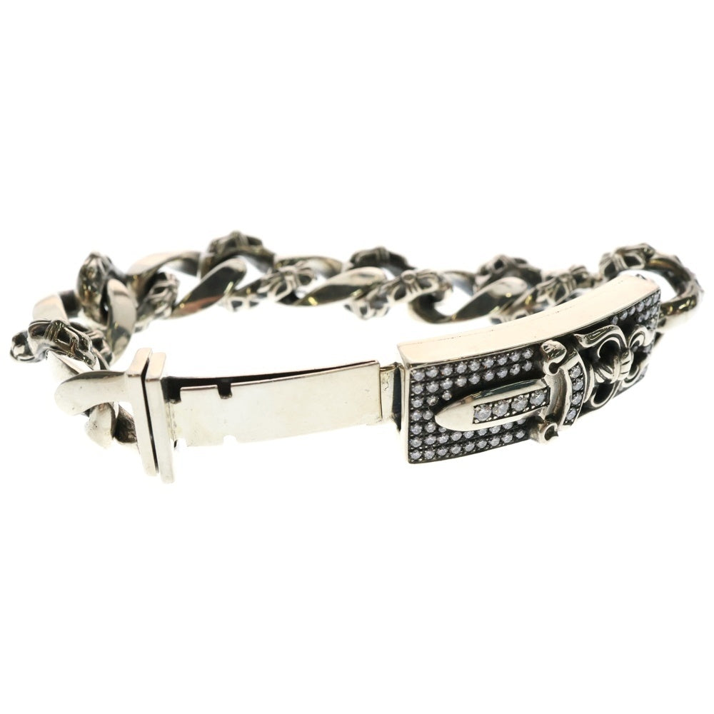 CHROME HEARTS(クロムハーツ) ID DAGGER AFTER P/D ダガーIDファンシー アフターPAVEダイヤ ブレスレット シルバー 12LINK