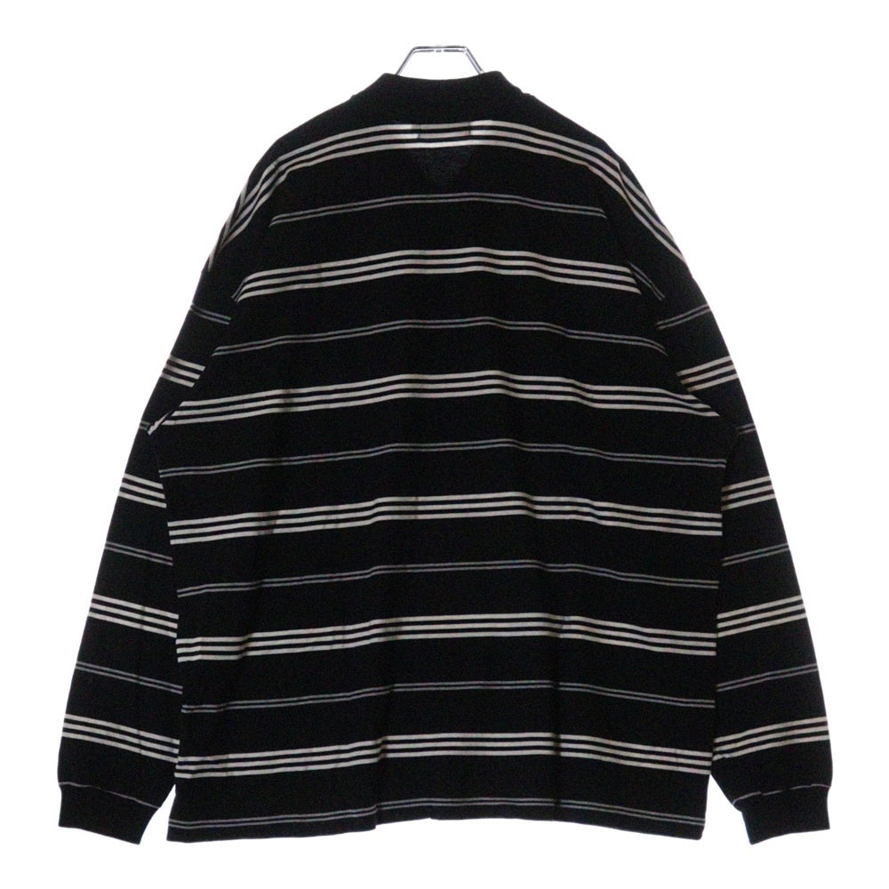 COOTIE PRODUCTIONS(クーティー プロダクションズ) 24AW Border L/S Polo ボーダーロングスリーブポロシャツ ブラック CTE-24A305