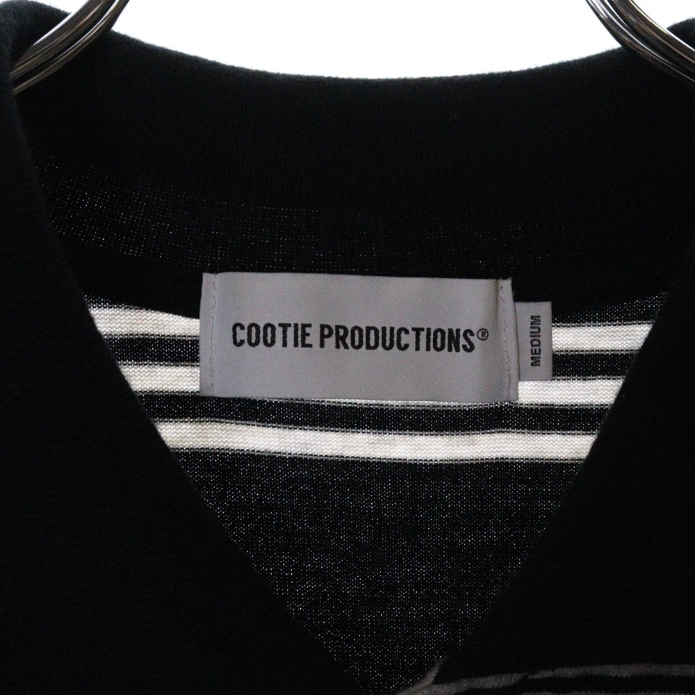 COOTIE PRODUCTIONS(クーティー プロダクションズ) 24AW Border L/S Polo ボーダーロングスリーブポロシャツ ブラック CTE-24A305
