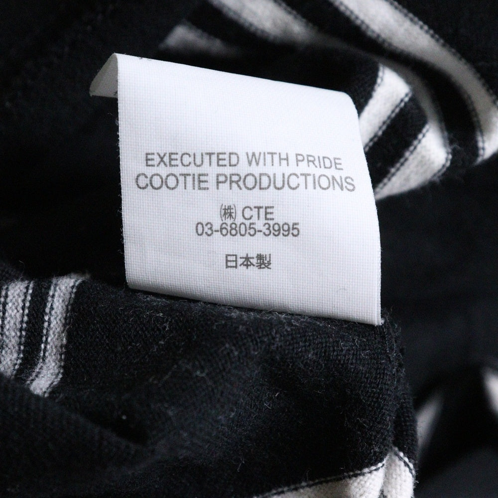 COOTIE PRODUCTIONS(クーティー プロダクションズ) 24AW Border L/S Polo ボーダーロングスリーブポロシャツ ブラック CTE-24A305