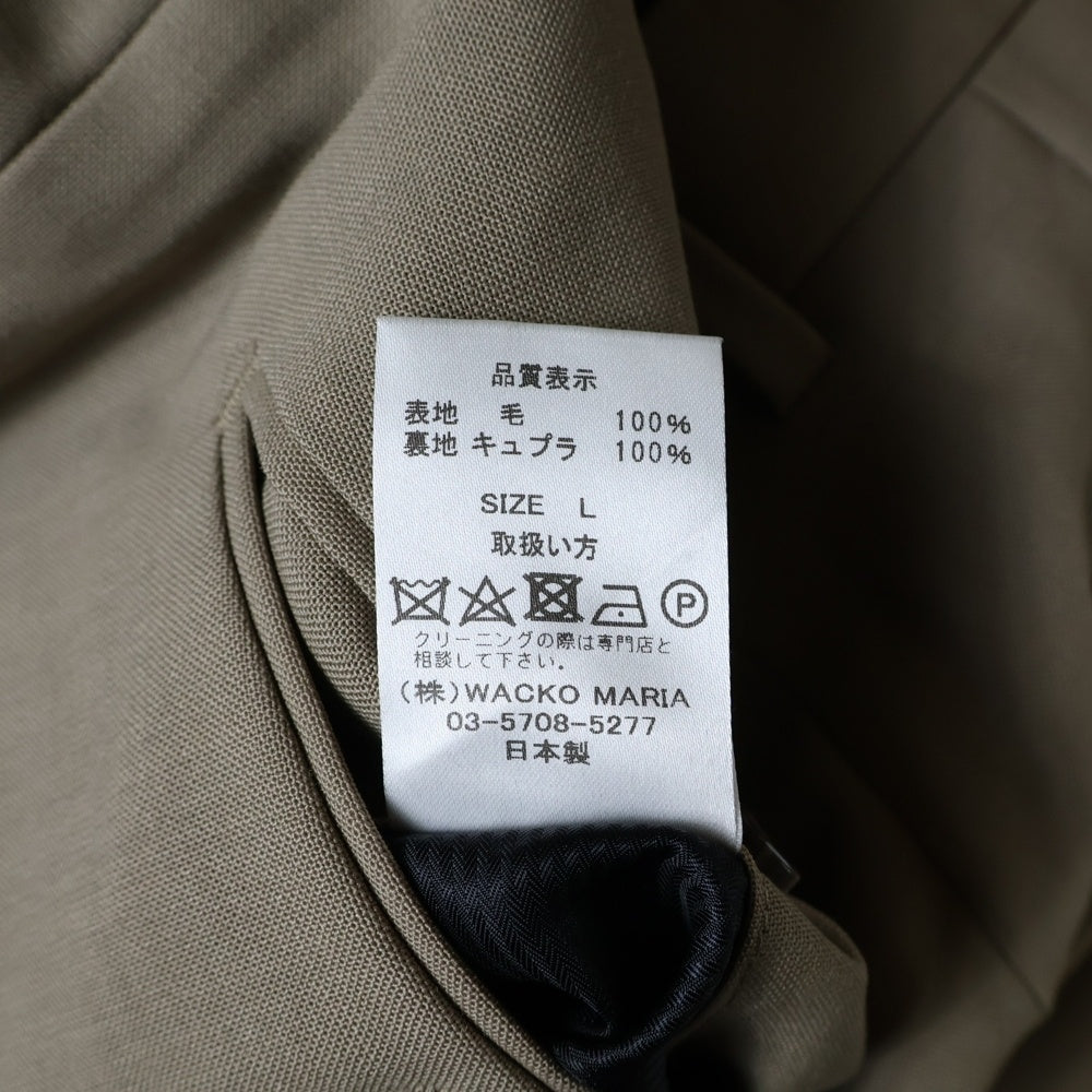 WACKO MARIA(ワコマリア) 23SS DORMEUIL SINGLE BREASTED JACKET/PLEATED TROUSERS TYPE-2 セットアップ スーツ 23SS-WMO-SU04 23SS-WMP-TR07