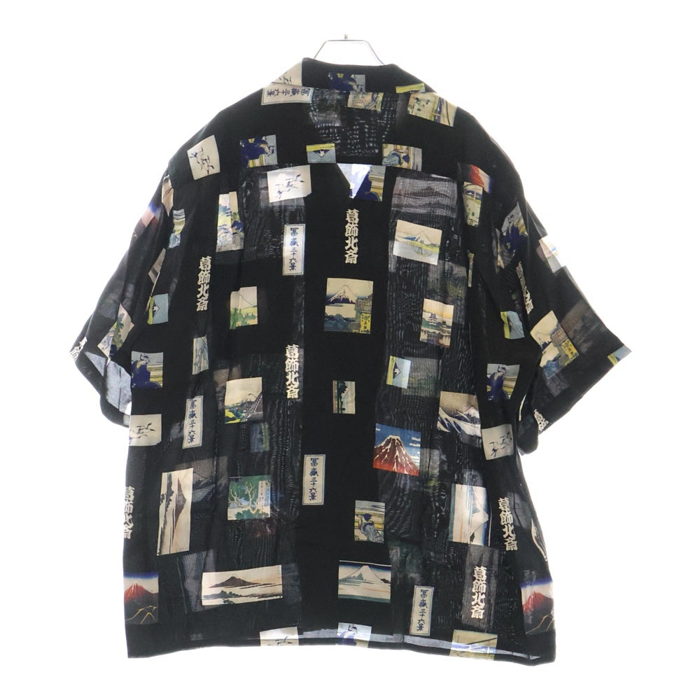 WACKO MARIA(ワコマリア) 25SS 葛飾北斎 / S/S HAWAIIAN SHIRT ハワイアンシャツ ブラック HOKUSAI-WM-HI01